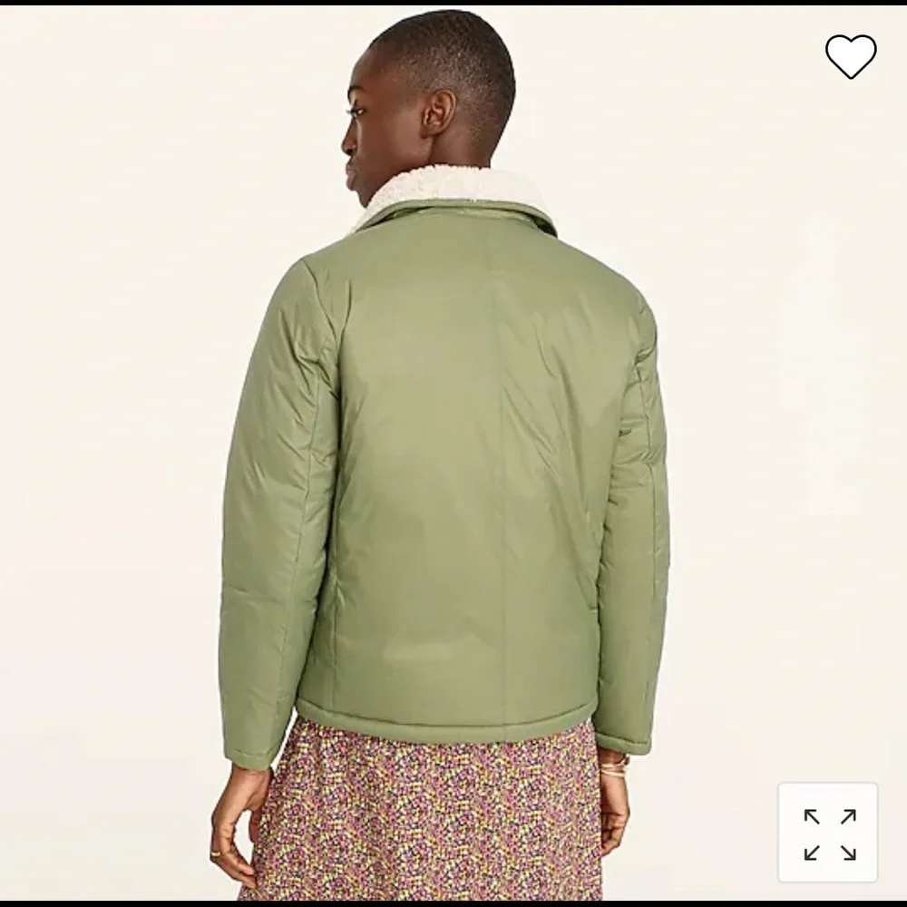 NWT J. Crew Sherpa-lined puffer with Prima Loft. - Picture 4 of 12